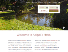 Tablet Screenshot of abigailshotel.com